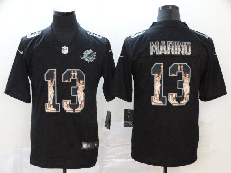 Men Miami Dolphins #13 Marino Black Goddess fashion Edition Nike NFL Jerseys->miami dolphins->NFL Jersey